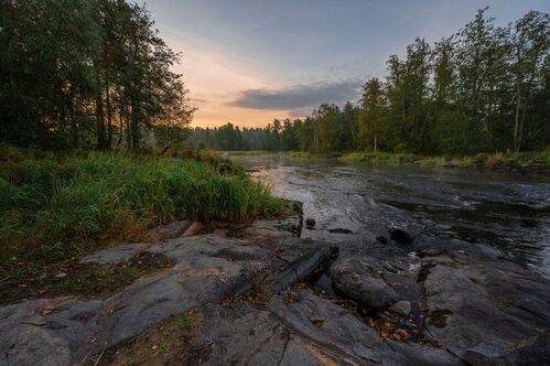 Рассвет на Вуоксе.