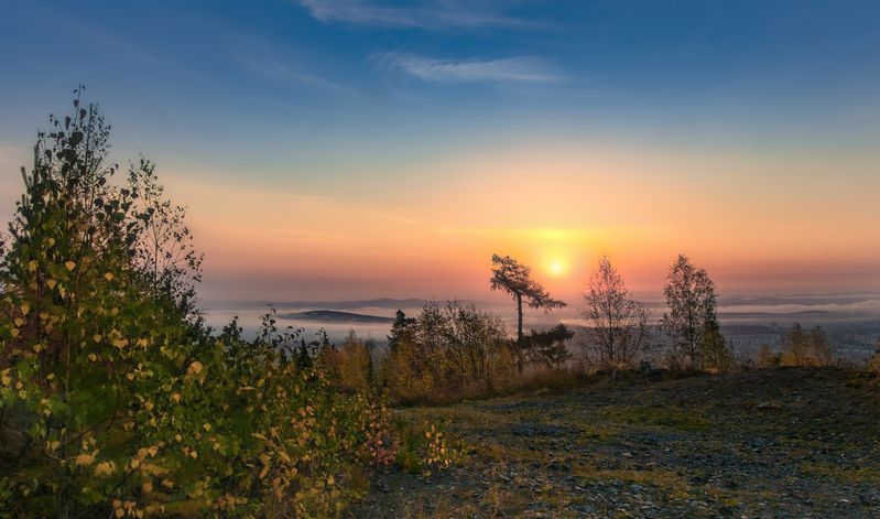 Осеннее солнце фото превью