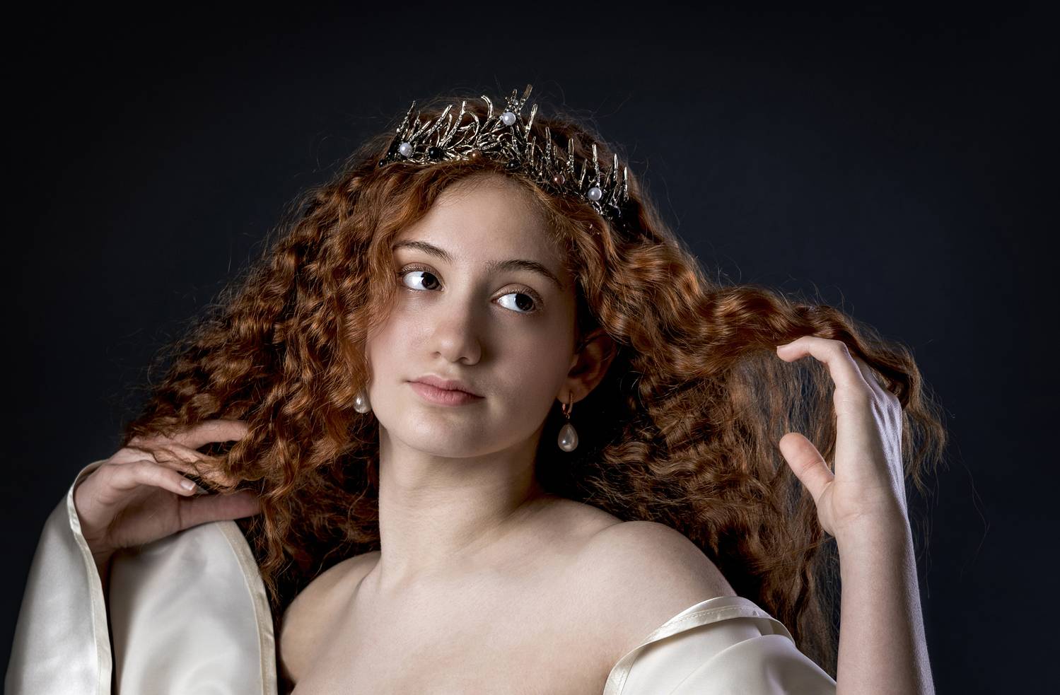 Девушка, рыженькая, корона, жемчуг., Горбачева Маментьева Татьяна