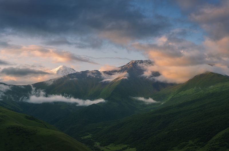 осетия, горы, рассвет, пейзаж Северная Осетия фото превью