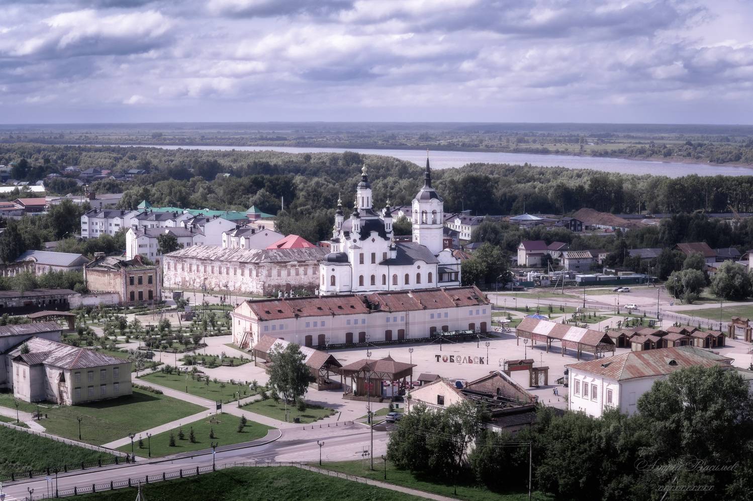 городской пейзаж, архитектура, соборы, Тобольск, Васильев Андрей