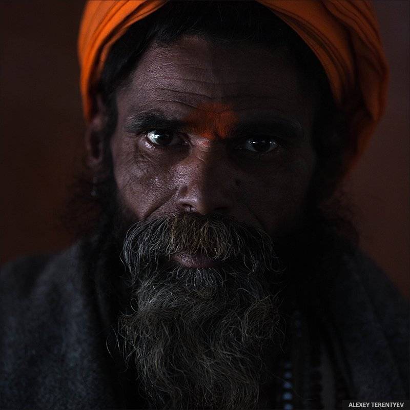 Садху, Индия, портрет, взгляд, Алексей Терентьев
