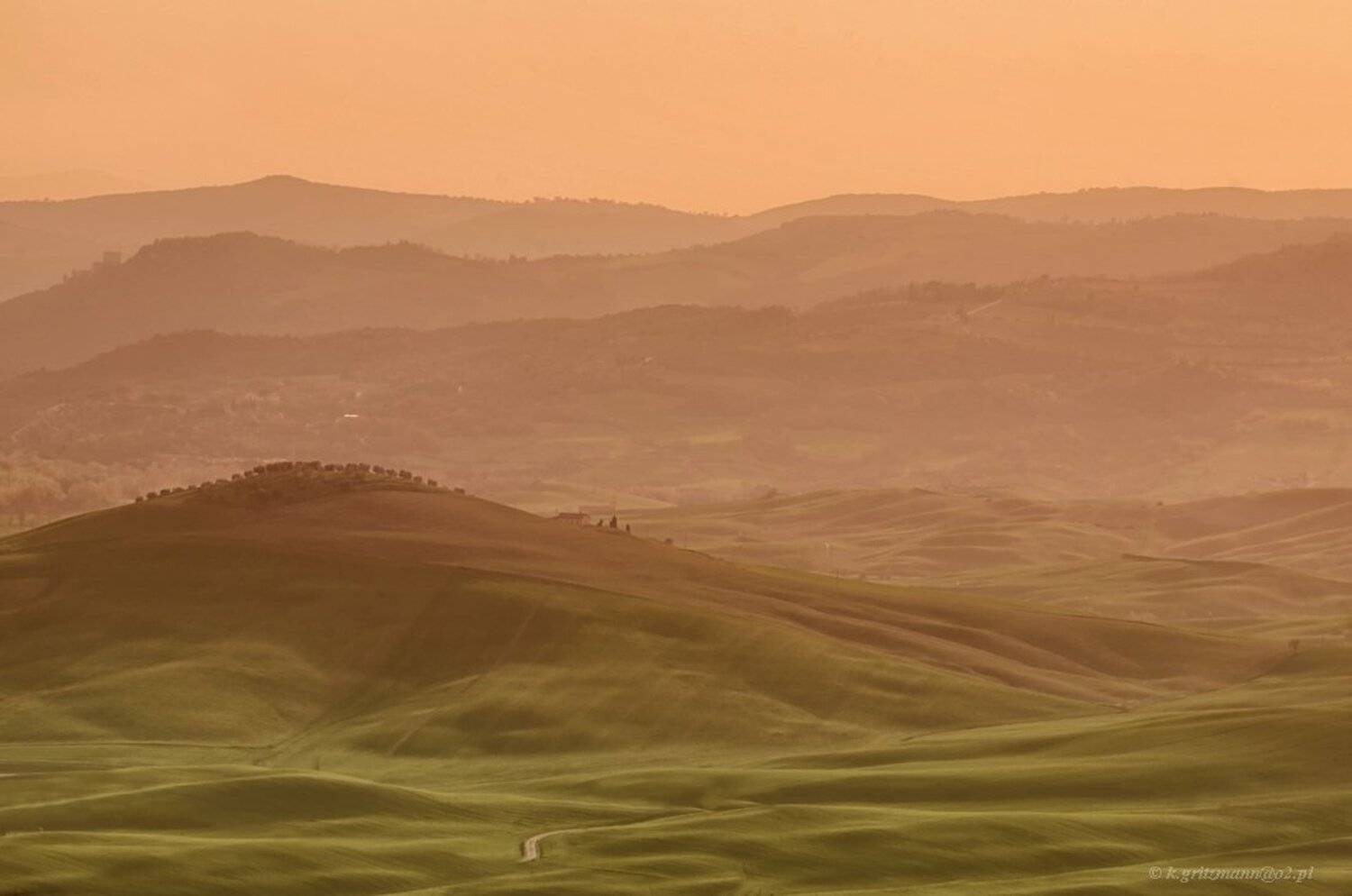 landscape Tuscany hills sunset, Katarzyna Gritzmann