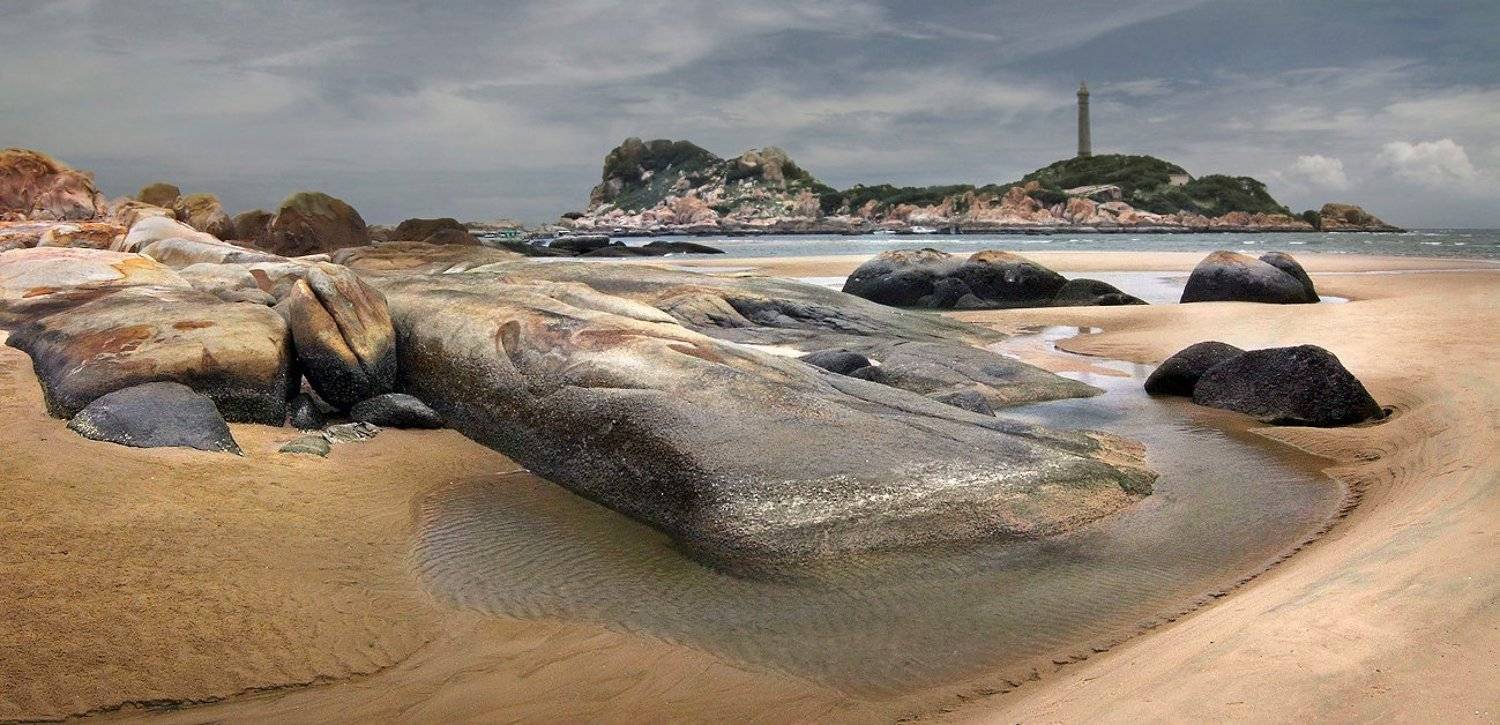 Вьетнам, панорама, Бинь Тхуань, маяк, Ке Га, лето, побережье, море, Южно-Китайское море, Александр Бархатов