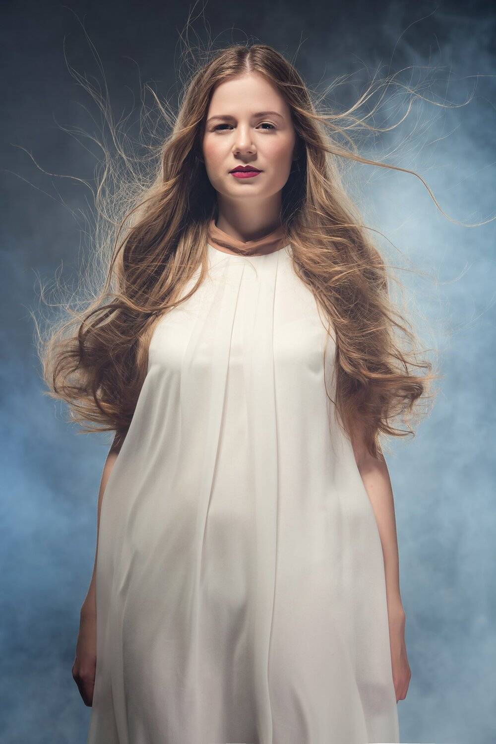 Ветер в волосах, Девушка в белом, Летящие волосы, Денис Фёдоров