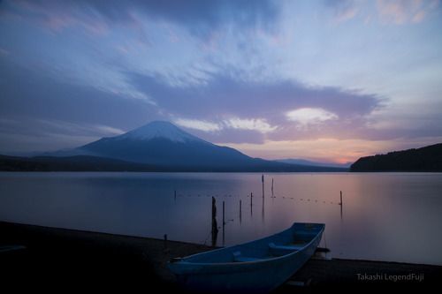 Dusk with boat