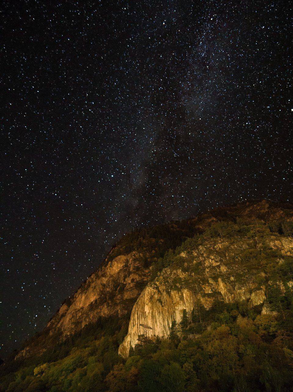Звезды, Кавказ, Карачаево-черкесия, Космос, Млечный путь, Теберда, Игорь Подобаев