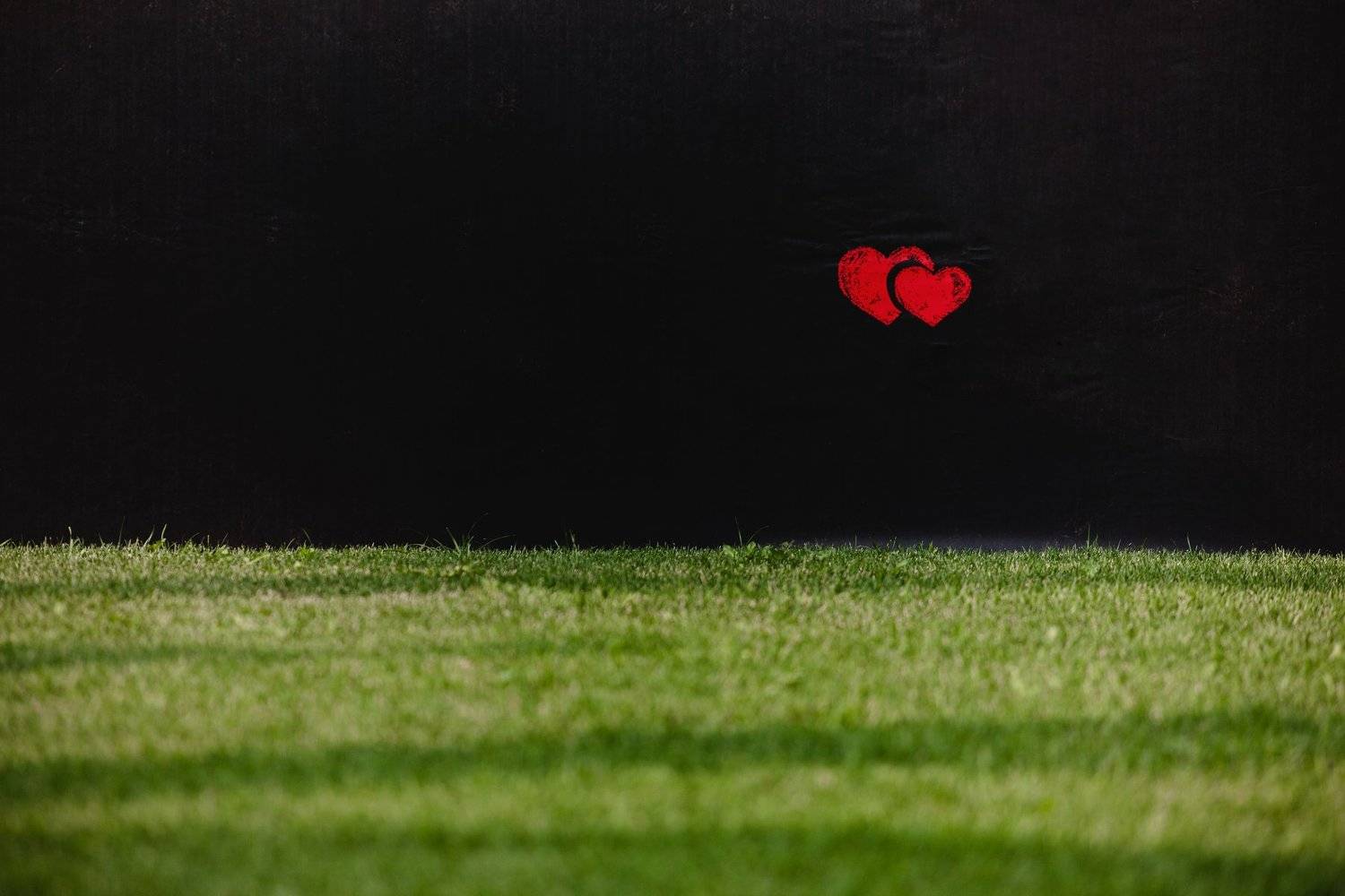 love, red, hearts, nature, park, old, banner, wall, grass, green, black, paint, field, ground, texture, shadow, shabby, threadbare, frayed, scuffed, poster, placard, billboard, outdoor, outside, street, couple, two, symbol, canon, 5d, 200mm, russia, Денис Ганенко