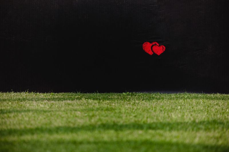 love, red, hearts, nature, park, old, banner, wall, grass, green, black, paint, field, ground, texture, shadow, shabby, threadbare, frayed, scuffed, poster, placard, billboard, outdoor, outside, street, couple, two, symbol, canon, 5d, 200mm, russia Любовь фото превью