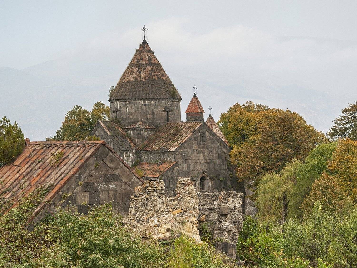 пейзаж, утро, осень, архитектура, руины, памятник, достопримечательность, средневековый, монастырь, путешествие, снг, закавказье, армения, санаин, Сергей Козлов