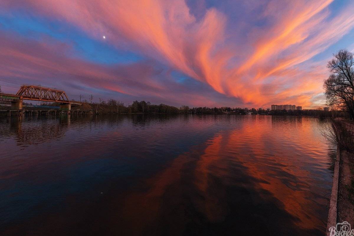 Багровый, Водники, Долгопрудный, Закат, Котовский залив, Московская область, Подмосковье, Сергей Вьюнов