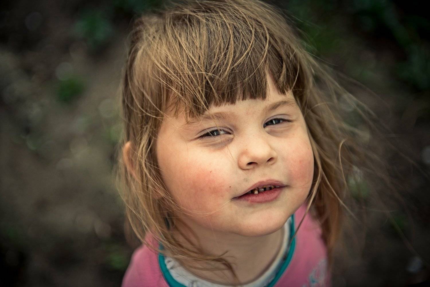 Портрет, девочка, ребёнок, ветер, позирует, Иван Кривко