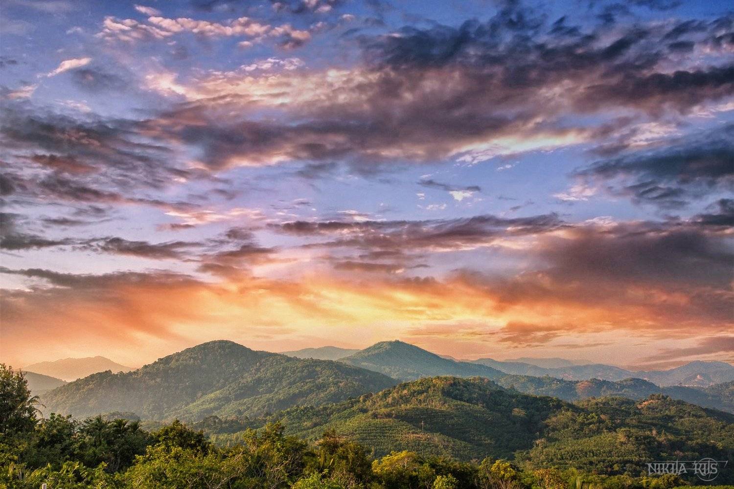 Таиланд, пейзаж, облака, горы , Никита