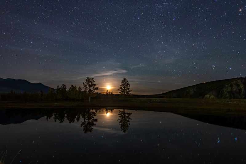 Восход луны фото превью