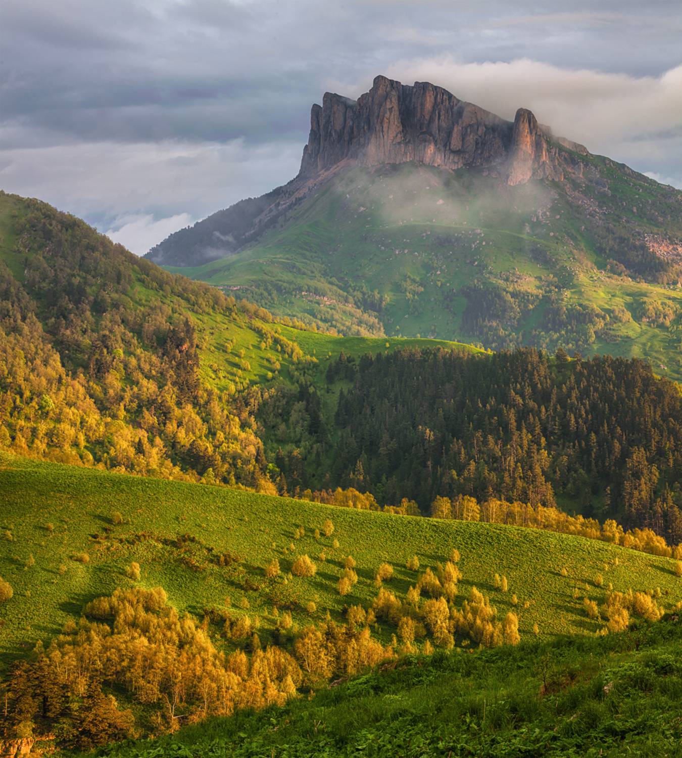 западный кавказ, тхач, ачешбок, бабук, лето , июнь, рассвет, Мысливцев Николай