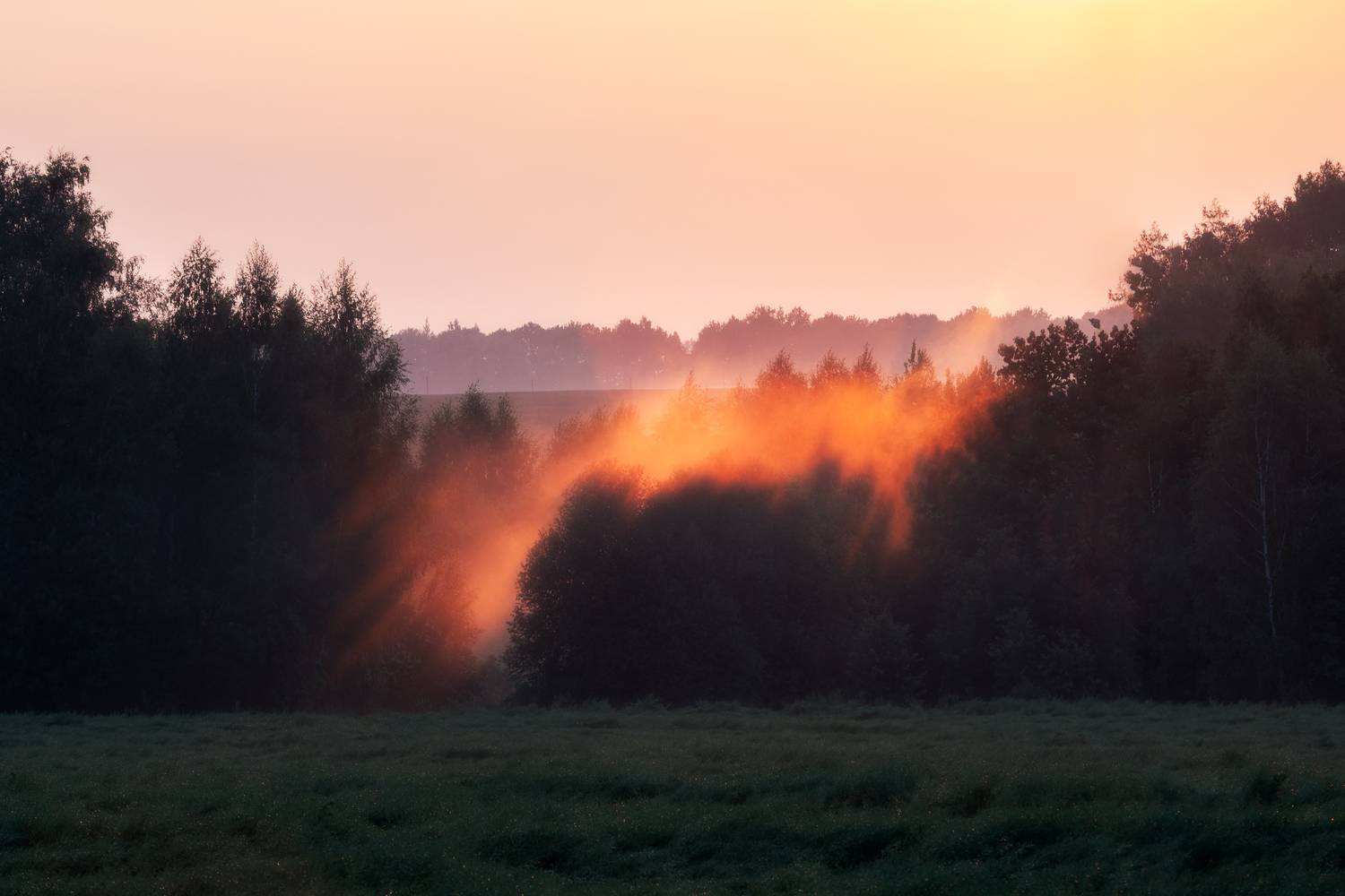 туман, испарения, природа, пейзаж, закат, Мартыненко Дмитрий