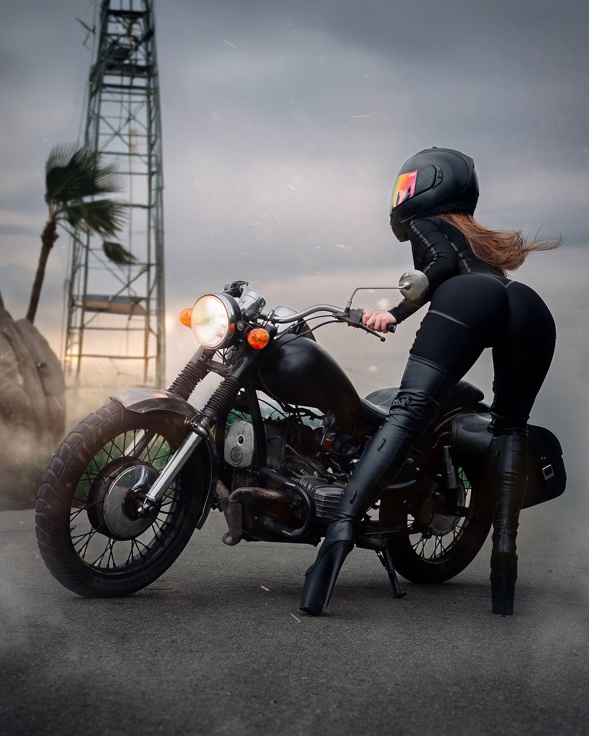 girl, bike, sexy girl on bike, мт днепр, кастом, Артемьев Алексей