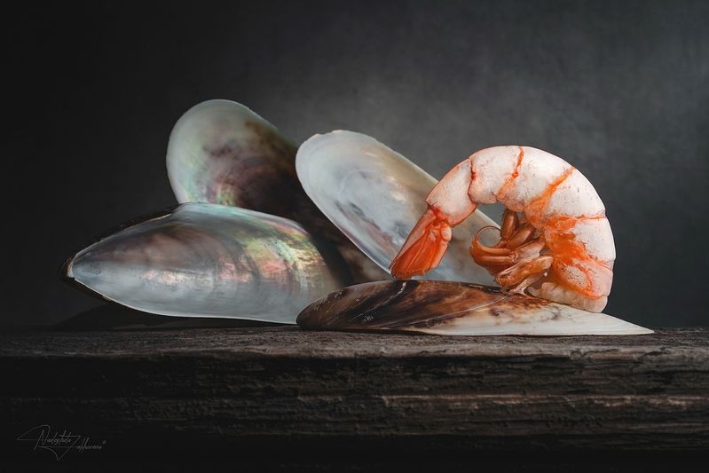 натюрморт, артфото, фудфото, креветки, понедельник, концепт, концептуальный натюрморт, осень2025 УсталЪ фото превью