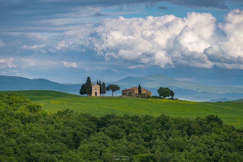 тоскана, италия, пейзаж, виталета, капелла Прекрасная Тоскана фото превью