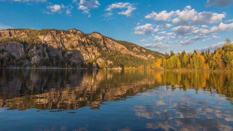 бирюса, залив, осень Бирюса - масляные берега фото превью