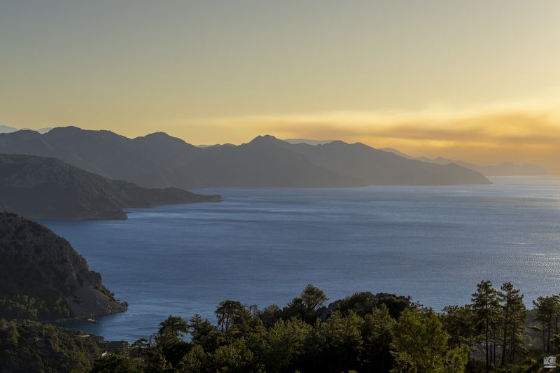 турция Рассвет в бухте Амос фото превью