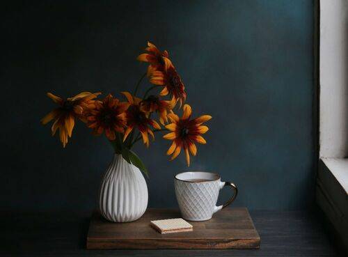 Рудбекия и чашка чая..