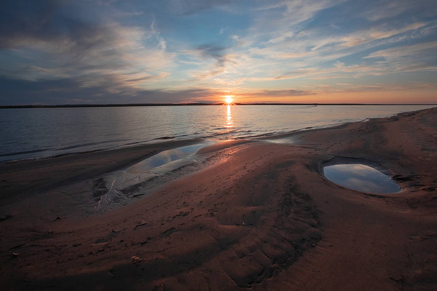 якутия, река лена, закат., Сергей Захаров.