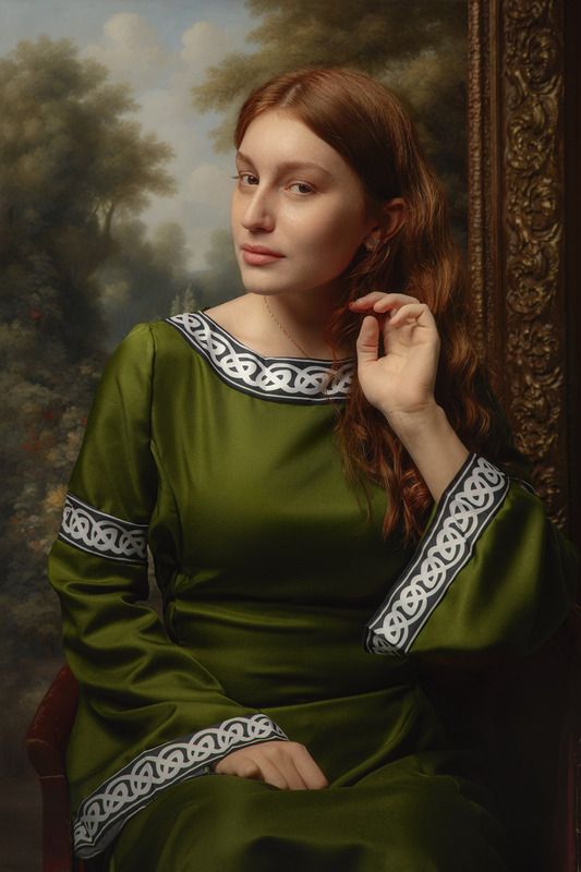 девушка рыжая прерафаэлит  интерпретация фото превью