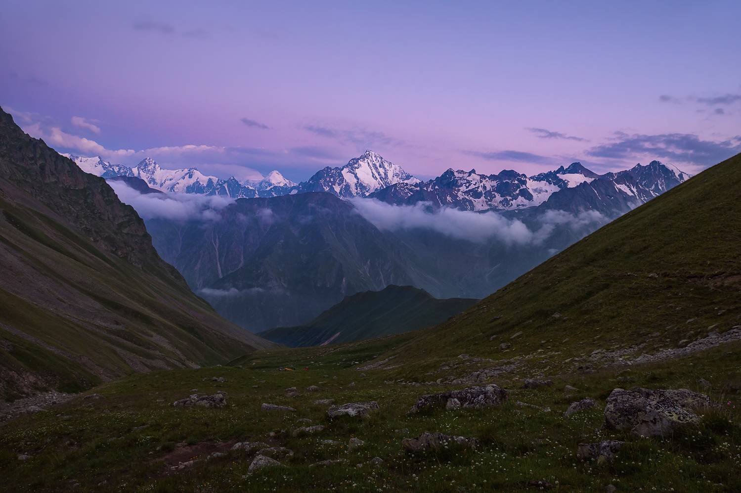 кавказ, горы, кабардино-балкария, кбр, чегем, закат в горах, безенгийская стена, синий час, Zakharov Armen