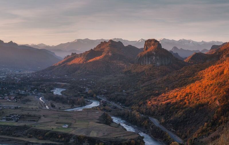 карачаево черкесия, шоана, коста хетагурова, раасвет, осень Утро Карачая фото превью