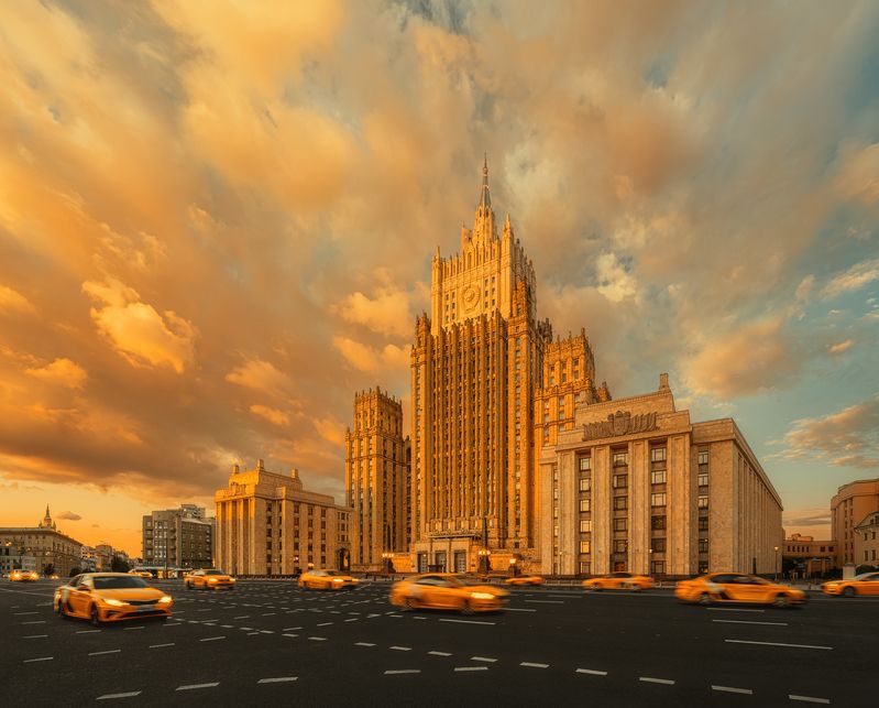 мид, москва, архитектура, такси, городской пейзаж МИД фото превью