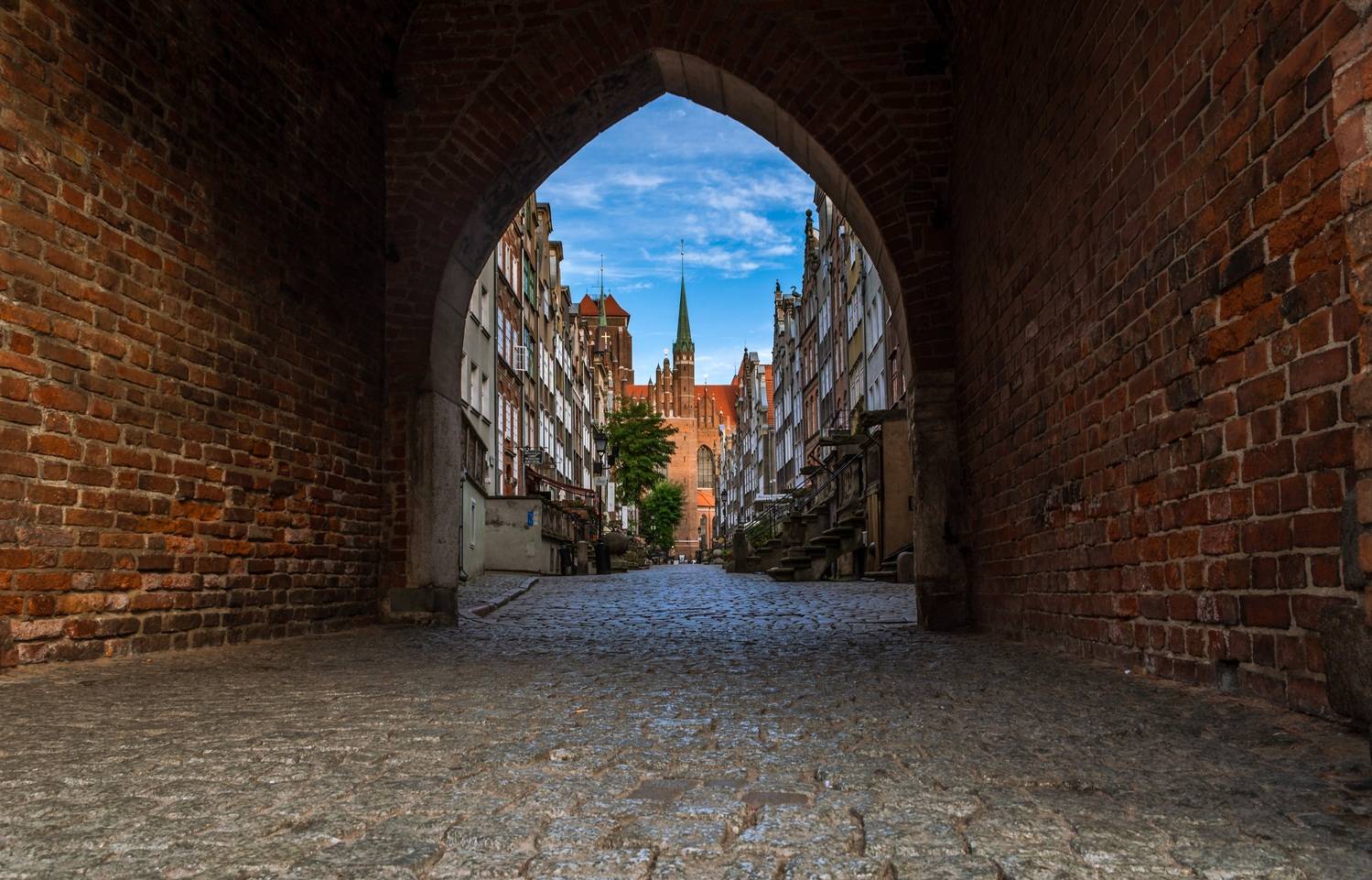 польша, гданьск, старый город, город, небо, собор, poland, gdansk, church, sky, Alexey S
