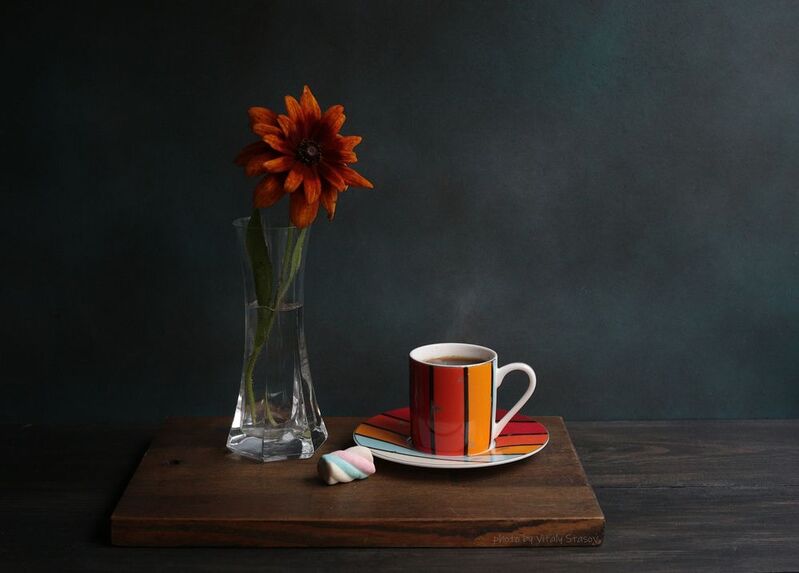 цветы, кофе, натюрморт, напиток, аромат, вкусно, flowers, coffee, still life, drink, aroma, delicious, bouquet , flowers Чашка кофе и цветок.. фото превью