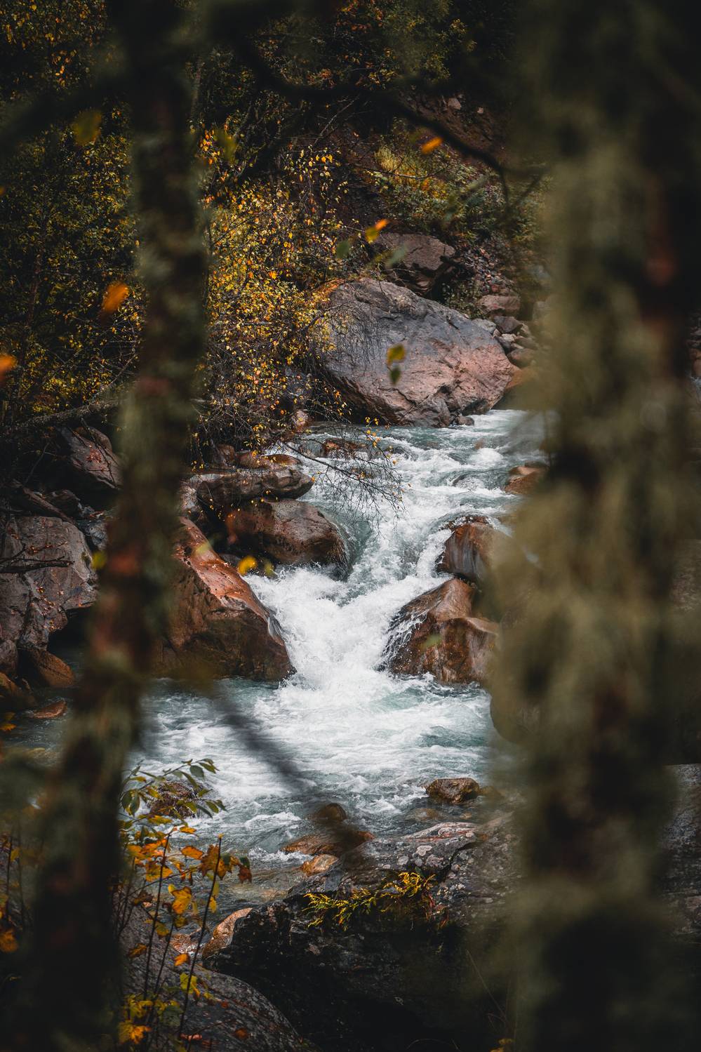 autumn, river, landscape, mountains, ossetia, Батагов Сармат