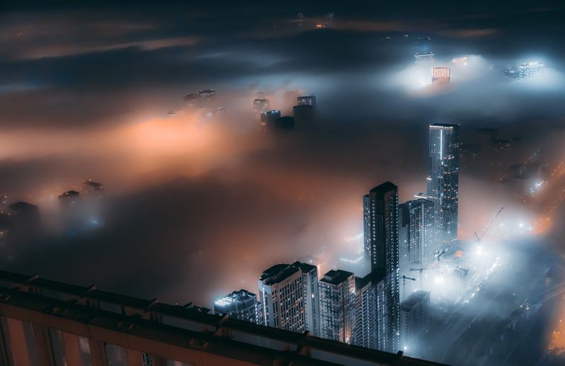 Москва в тумане фото превью