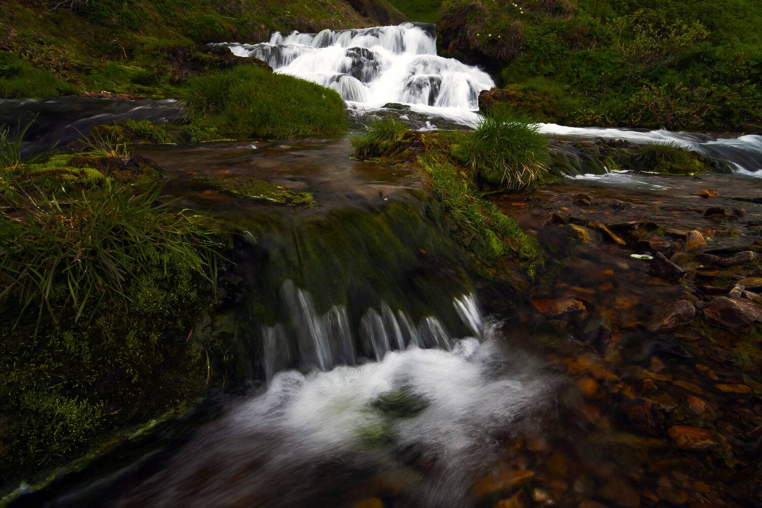 водопад, ручей, вода, командоры, Уткин Дмитрий