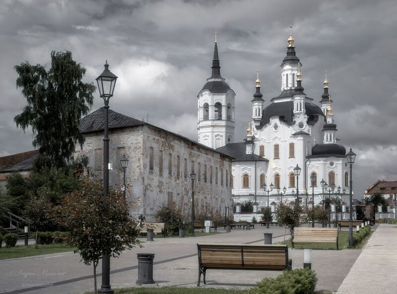 городской пейзаж, архитектура, соборы, Тобольский кремль, Храм Воскресения Христова, Тобольск Храм Воскресения Христова, Тобольск. фото превью