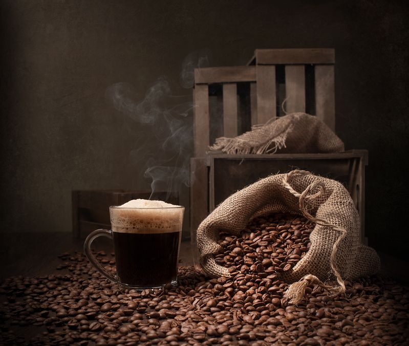 Still life, coffee, light, shadow, smoke Aromatic фото превью