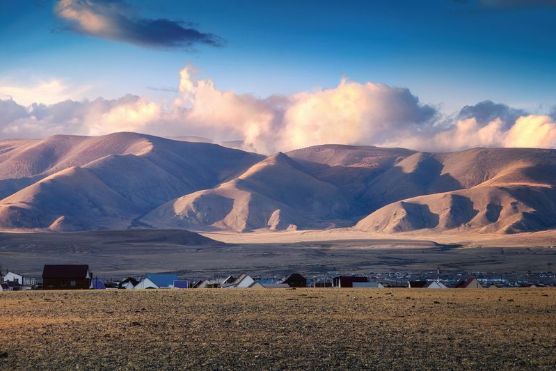 алтай, кош-агач, горы, вечер, природа, nikon Близость вечера в Кош-Агаче фото превью