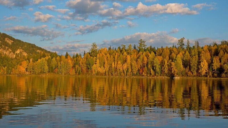 бирюса, залив, осень, краски Осеннее разноцветье фото превью