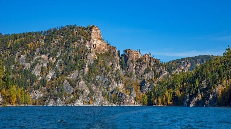 бирюса, залив, осень Козыреевский зуб фото превью