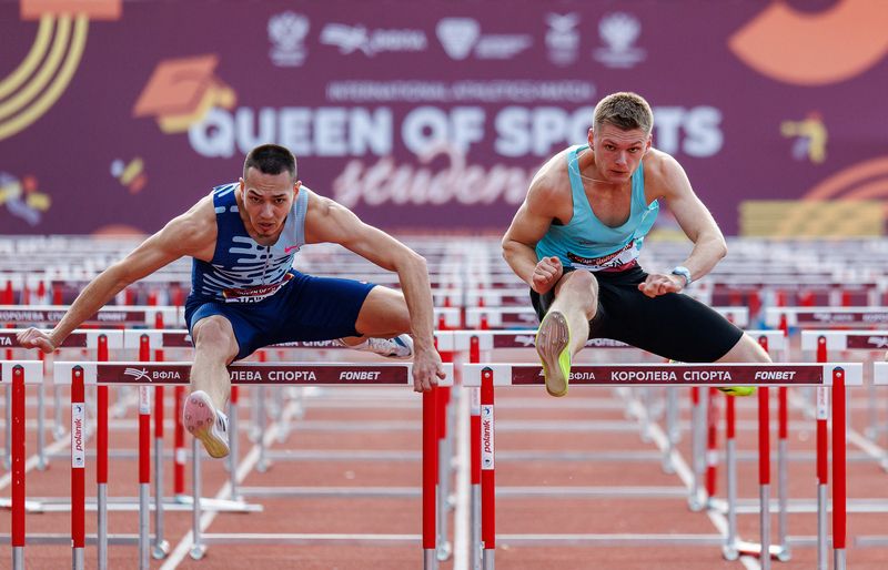 бег с барьерами, легкая атлетика, спорт, бег Бег с барьерами фото превью