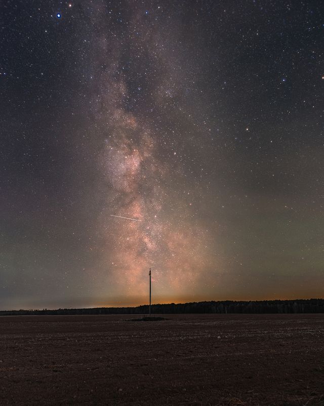 ночь, звезды, Млечный Путь, космос, пейзаж, астро, астропейзаж Единение с бесконечным  фото превью