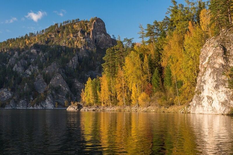 бирюса, залив, осень, краски, золото За золотой куршеткой фото превью
