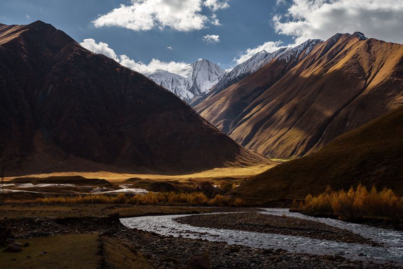кавказ, грузия, georgia, горы, осень в горах, горы осеню, ущелье, горная река Осенние переливы фото превью