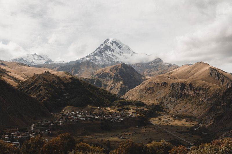 caucasus, kazbegi, mountain, georgia, nature, snowy peack. Kazbegi Mount фото превью