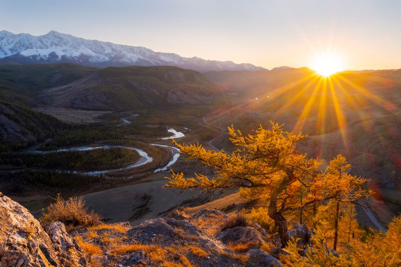 Алтай, Курай закат над Чуей фото превью