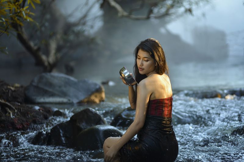 Asia, Asian, Beautiful, Culture, Fashion, Girl, River, Women Girl in love фото превью