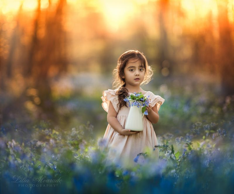 canon,200mm,flowers,forest,spring,childhood,golden,natural,light,hour,brunette Bluebell Bliss фото превью