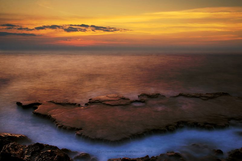 beach, beautiful, blue, clouds, exposure, landscape, ninh thuan, rocks, sea, seascape, sky, south east asia, sun, sunlight, sunrise, sunset, viet nam Hang Rai - Ninh Thuan - Viet Nam фото превью